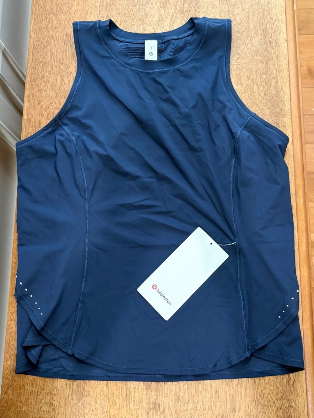 Lululemon Fold Over Running Tank Clubhouse Blue